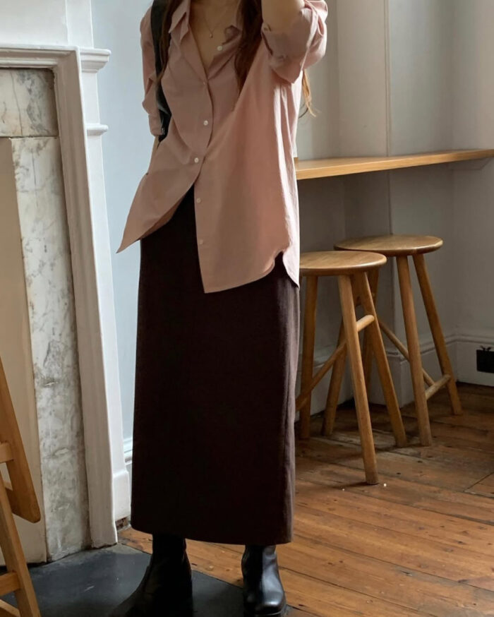 ounce wool maxi skirt (2colors) - 画像 (10)