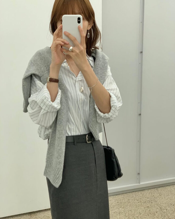 ounce wool maxi skirt (2colors) - 画像 (6)