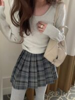 pyt check allo skirt(2colors) - 画像 (5)