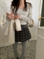 pyt check allo skirt(2colors) - 画像 (7)