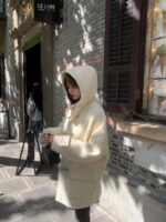 ounce baby alpaca hood duffle coat(2colors) - 画像 (9)
