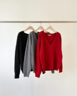 ounce lage deep V-neck knit(3colors) - 画像 (26)