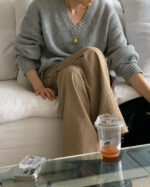 ounce ron v neck knit(2colors) - 画像 (13)