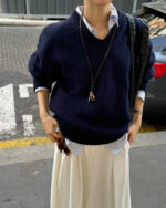 ounce ron v neck knit(2colors) - 画像 (19)