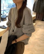 ounce cashmere basic full over knit(2colors) - 画像 (3)