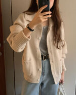 ounce bailey collar knit cardigan(2colors) - 画像 (3)
