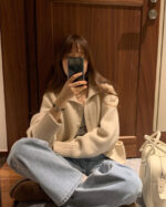 ounce bailey collar knit cardigan(2colors) - 画像 (9)