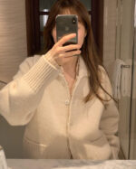 ounce bailey collar knit cardigan(2colors) - 画像 (8)