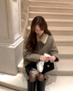 ounce teddy wool fur collar jacket(2colors) - 画像 (4)