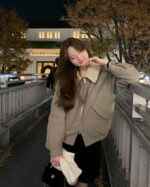 ounce teddy wool fur collar jacket(2colors) - 画像 (2)