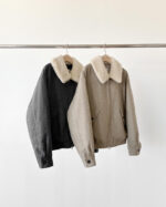 ounce teddy wool fur collar jacket(2colors) - 画像 (12)