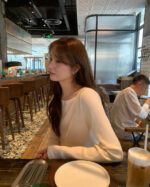 ounce pleats boat neck tee(2colors)