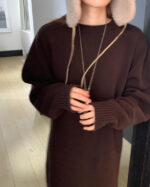 ounce volume sleeve knit onepiece(3colors) - 画像 (2)