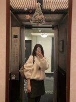 ounce high neck fur zip-up mustang(2colors) - 画像 (7)