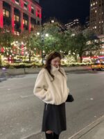 ounce high neck fur zip-up mustang(2colors) - 画像 (9)