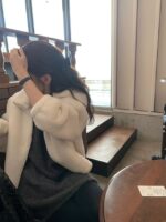 ounce high neck fur zip-up mustang(2colors) - 画像 (11)