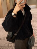 ounce high neck fur zip-up mustang(2colors) - 画像 (16)