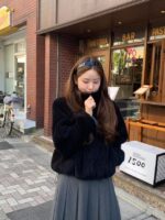 ounce high neck fur zip-up mustang(2colors) - 画像 (20)