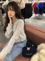 The Barnnet Hale Frill Mohair Cardigan(3colors) - 画像 (2)