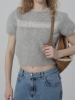 The Barnnet Pow Brushed Logo Knit Top(2colors) - 画像 (6)