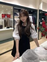 The Barnnet Avel Back Ribbon Mini Dress