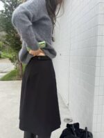 The Barnnet Suomi Wool Midi Skirt - 画像 (2)