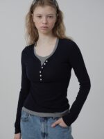 The Barnnet Aimee Slim Layered T-shirt(4colors)