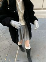 The Barnnet Clarie Scallop Knit Skirt