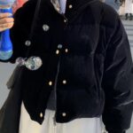 The Barnnet Little Black Velvet Goose Puffer Jacket