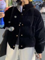 The Barnnet Little Black Velvet Goose Puffer Jacket